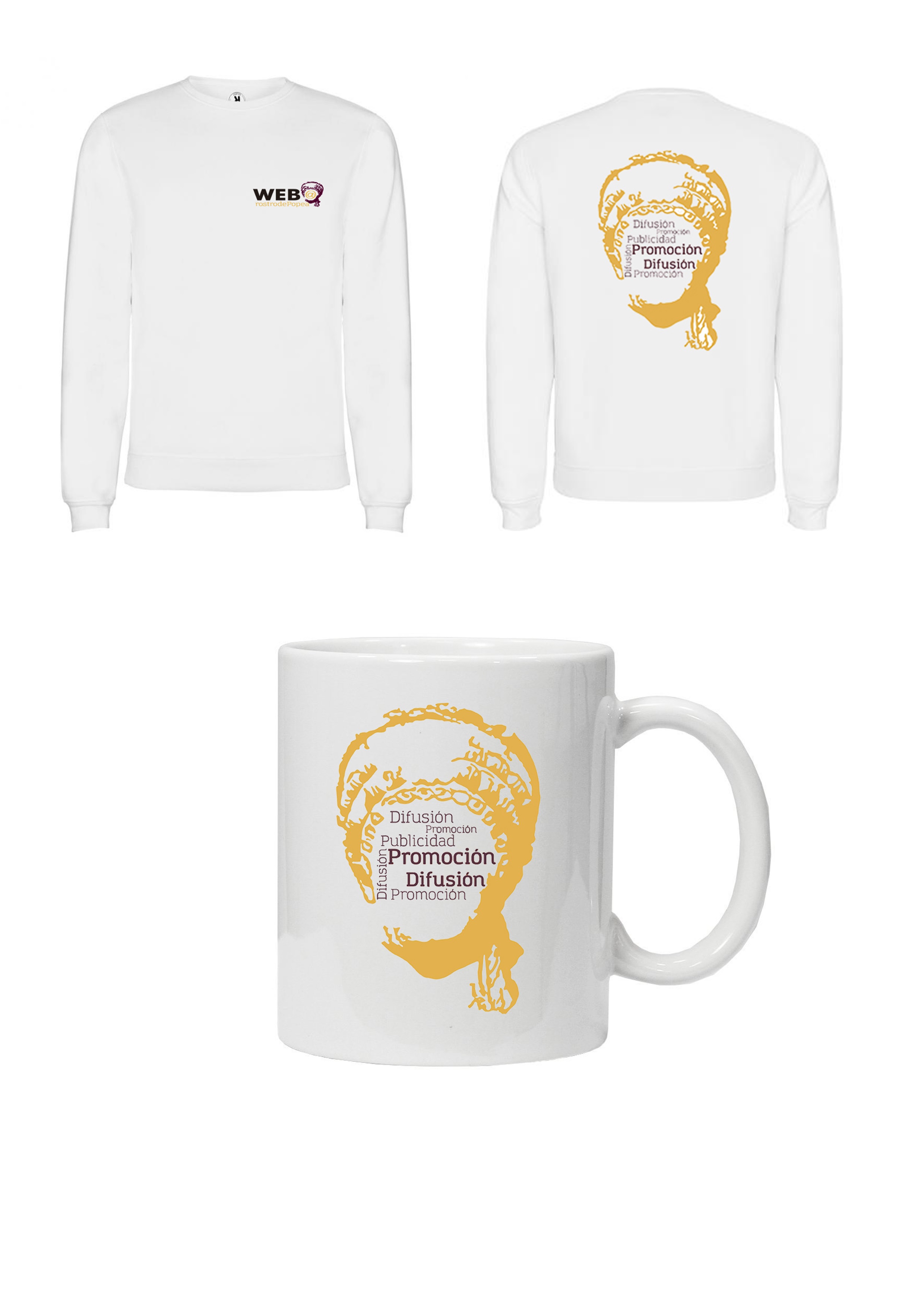 Sudadera y Taza rostrodepopea.